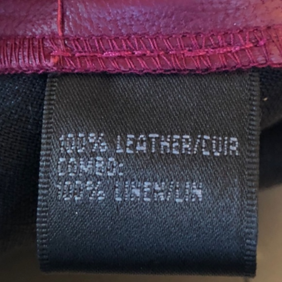 Lafayette 148 Burgundy Layered 100% Leather /Cuir Jacket. - Picture 8 of 9